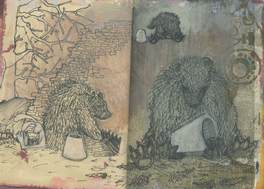 Staffan Gnosspelius sketchbook drawing (bear)